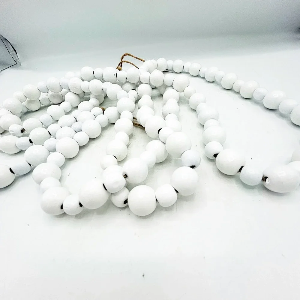 RAZ Imports Wood Bead Garland 96